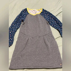 Matilda Jane Weekend With You Dress Gray Blue Dots Girls Sz 10